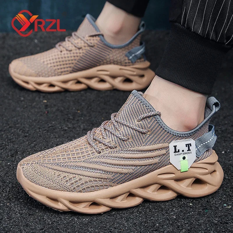 Men's Lightweight Breathable Running Sneakers - Comfortable Non-Slip Footwear