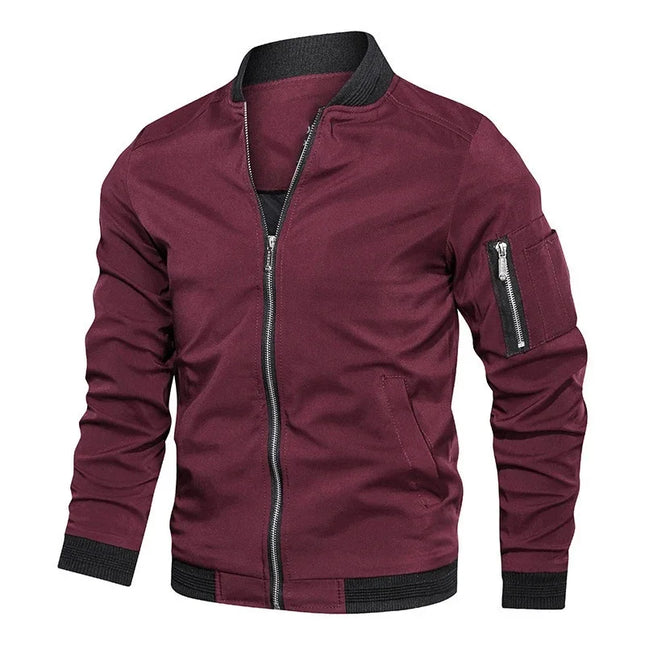 Men's Casual Slim Fit Bomber Jacket