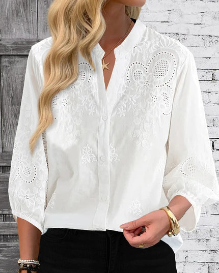Casual Loose Woman Blouse - Elegant Fashionable Women's Shirt for Everyday Wear
