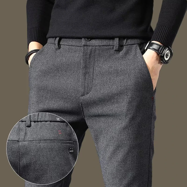 Men's Casual Straight Leg Long Pants - Slim Fit Design