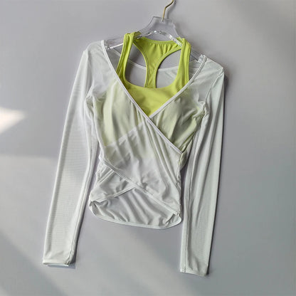 Women's Quick-Dry Mesh Two Piece Yoga Set