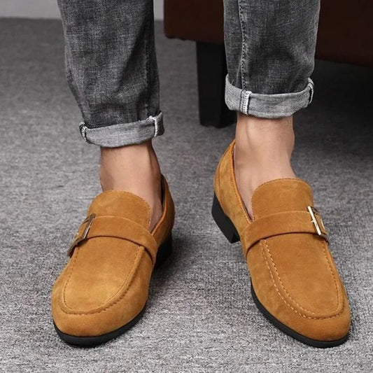 Men's Faux Leather Slip-On Shoes – Stylish & Comfortable Men's Loafers