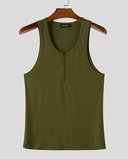 INCERUN Men's Knitted Tank Tops