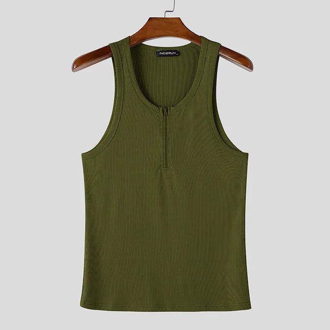 INCERUN Men's Knitted Tank Tops