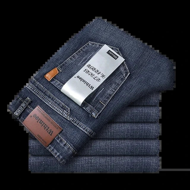 Men's Classic Straight Fit Stretch Denim Jeans - Regular Length