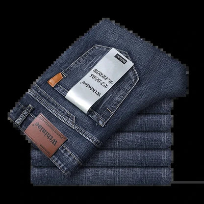 Men's Classic Straight Fit Stretch Denim Jeans - Regular Length