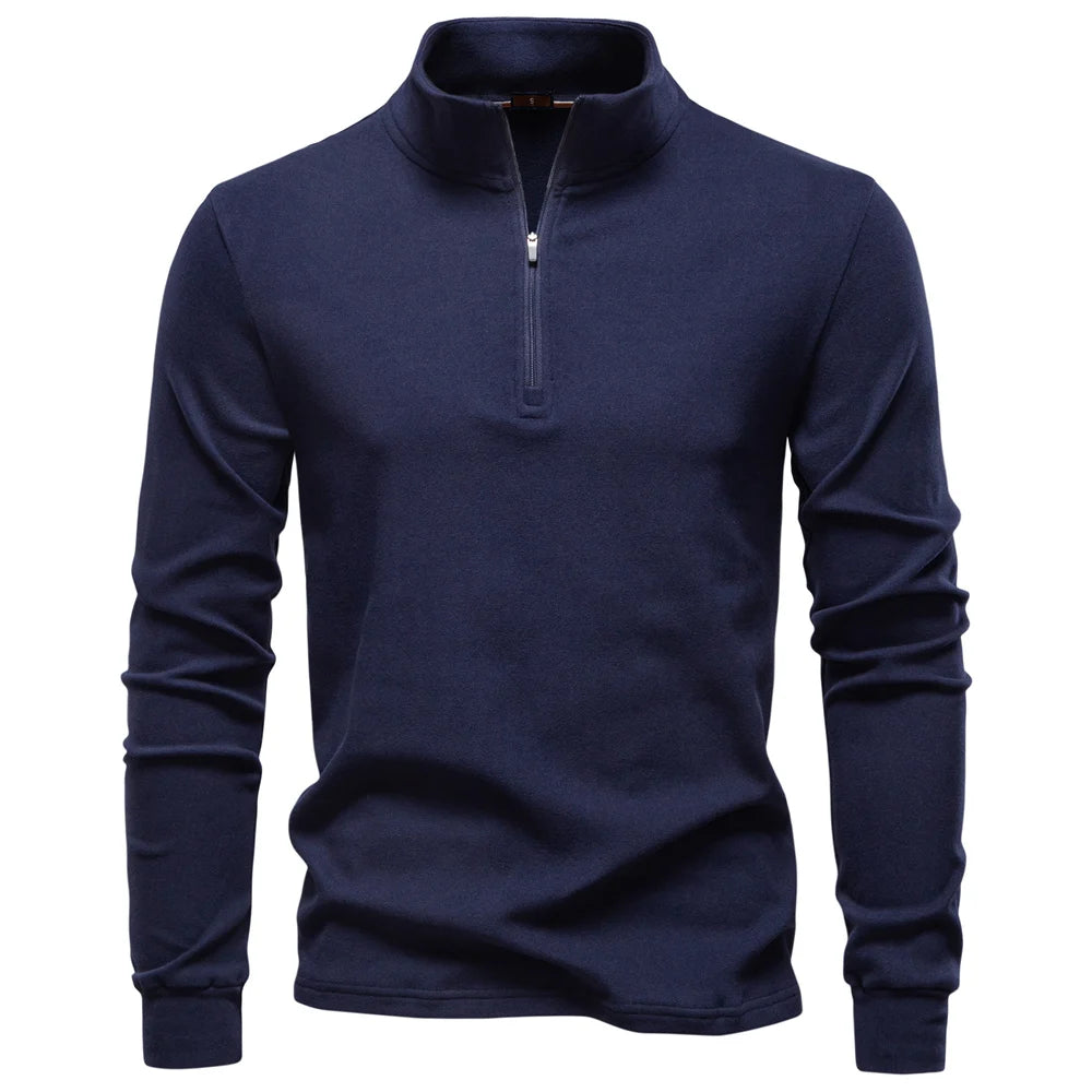 Men's Zipper Sweatshirt with Long Sleeves - Breathable Lightweight Jacket for Men