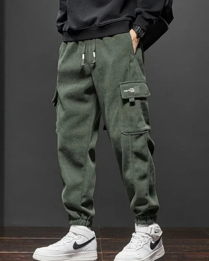 Men's Straight-Leg Joggers with Elastic Waist and Side Pockets