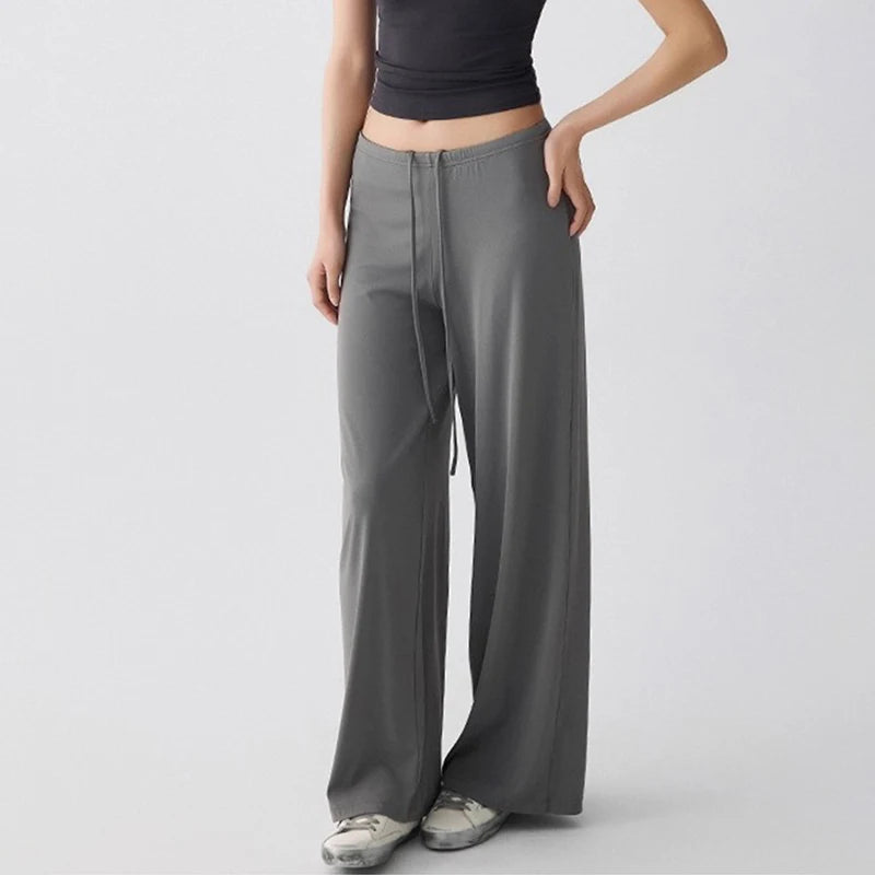 Women's Low Waist Wide-Leg Lightweight Loose Sweatpants