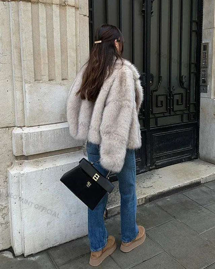 Women's Luxury Faux Fur Coat