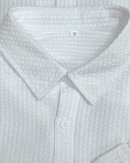 Men's Long Sleeve Striped Shirt with Loose Fit  Casual