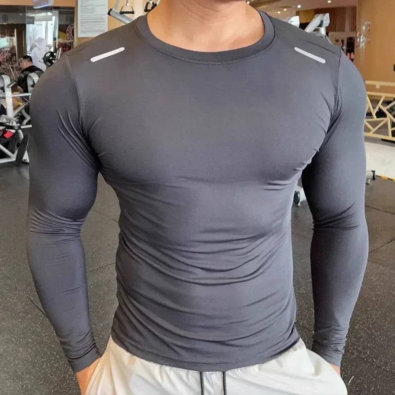 Men's Slim Fit Long Sleeve Compression Sweater