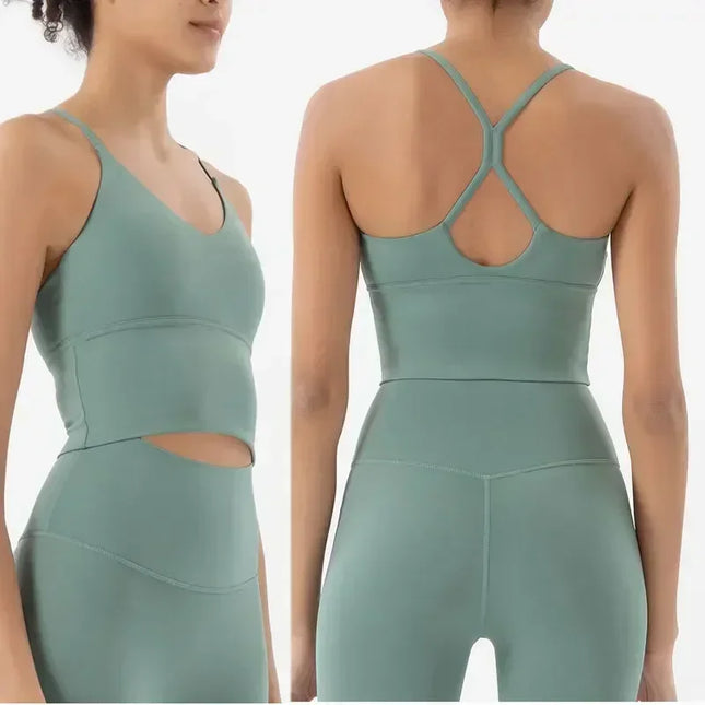 Women’s Gym Two-Piece Sports Bra and Leggings Set - Athletic Activewear Workout Outfit for Women