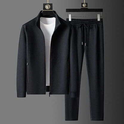 Men's Long Sleeve Jacket and Trousers - Two-Piece Set