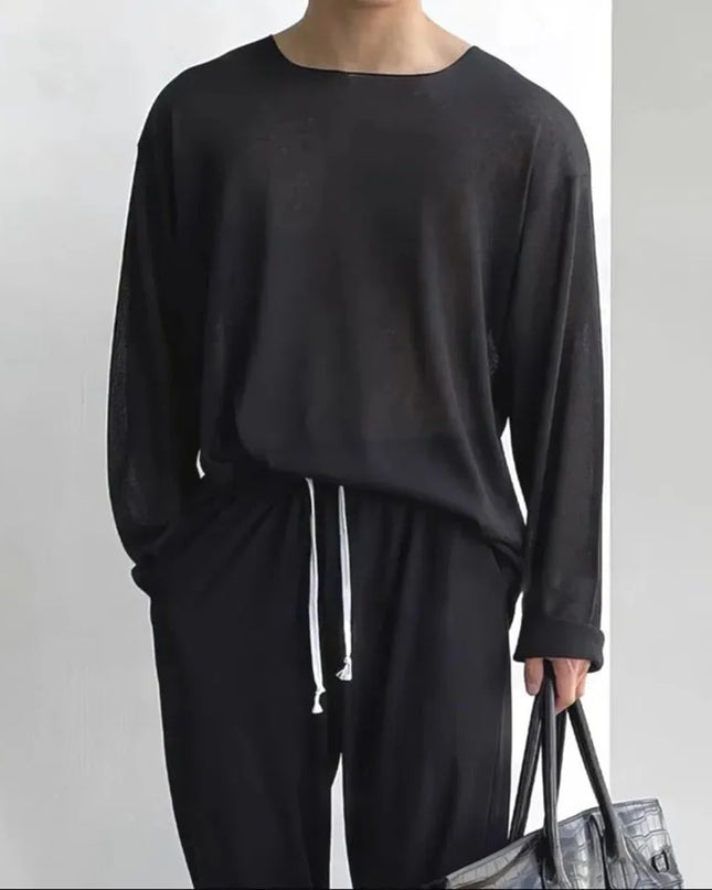 Men's Lightweight Casual Long-Sleeve Sweater