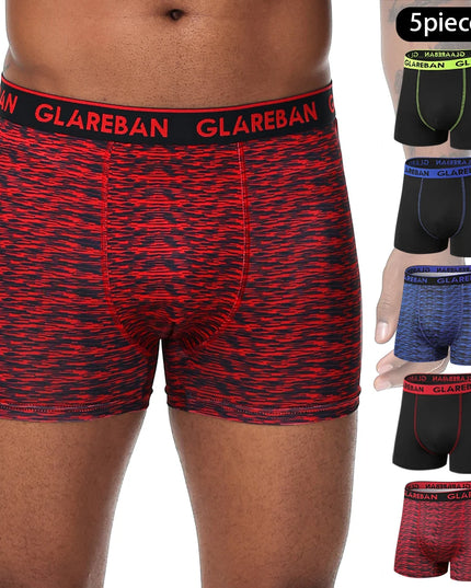 5-Piece Pack Men's Boxer Shorts – Comfortable, Breathable Men's Underwear Set