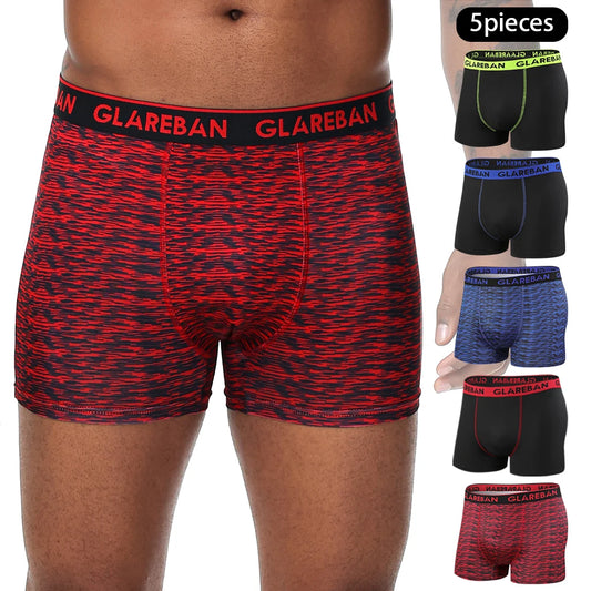 5-Piece Pack Men's Boxer Shorts – Comfortable, Breathable Men's Underwear Set