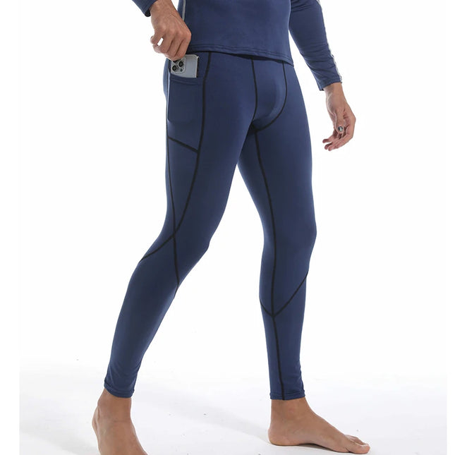 Men's Compression Running Tights with Dry Fit Material and Phone Pocket