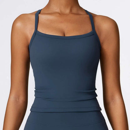 Women's Breathable Cross-Back Push-Up Vest