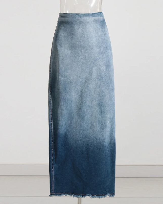 TWOTWINSTYLE Women's High Waist Denim Skirt – Stylish & Trendy Women's Denim Skirt