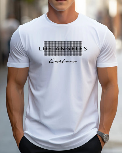 Men's Slim Fit Los Angeles Graphic Printed T-Shirt