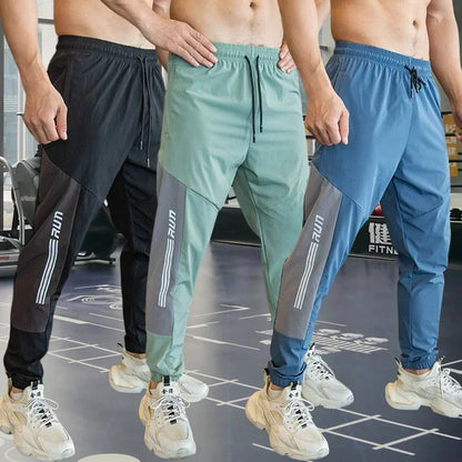 Men's Sweatpants with Elastic Waist, Zipper Pockets