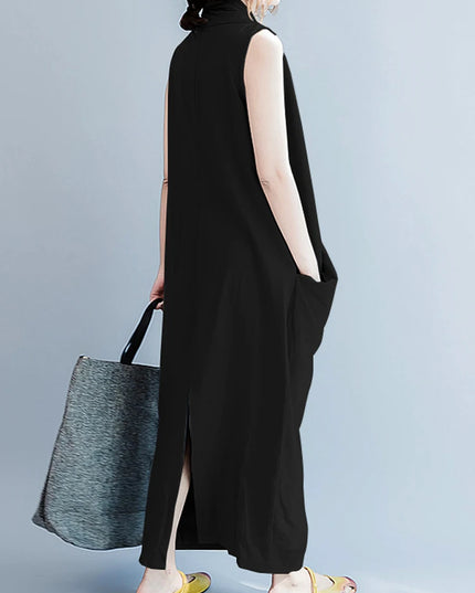 ZANZEA Women's Oversized Asymmetrical Maxi Sundress