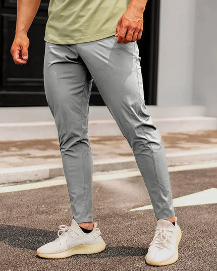 Men's Breathable Slim Ice Silk Sweatpants – Thin Sports Athletic Joggers for Men
