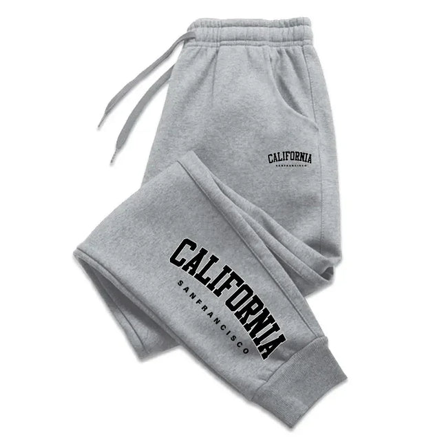 California Print Unisex Casual Joggers - Elastic Waist - Various Colors