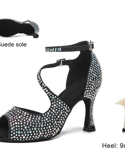 DKZSYIM Women’s Rhinestone High Heels