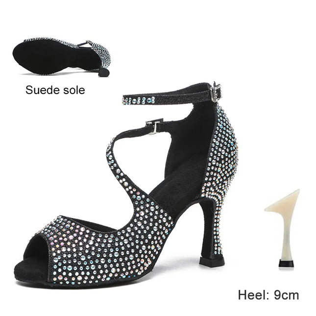 DKZSYIM Women’s Rhinestone High Heels