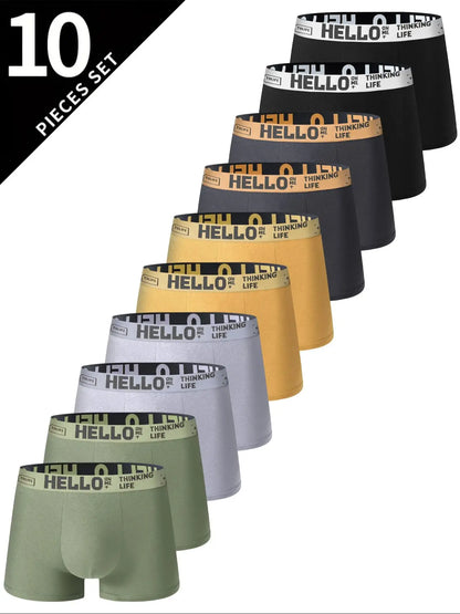 10 Pairs of Ultra-Soft Men's Boxer Shorts