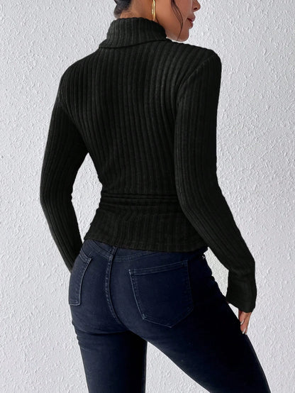 Women’s Long Sleeve Slim Fit Stretch Knitted Sweater
