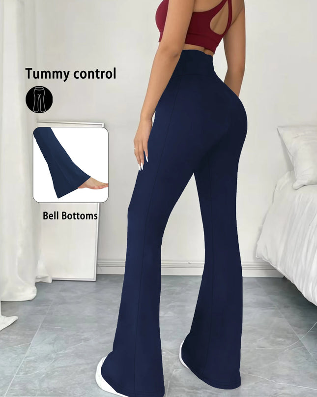 Women's High-Waisted Flare Pants with Tummy Control
