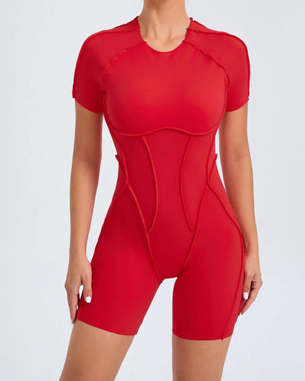 Women's Short Sports Jumpsuit - Gym & Workout Jumpsuit for Women