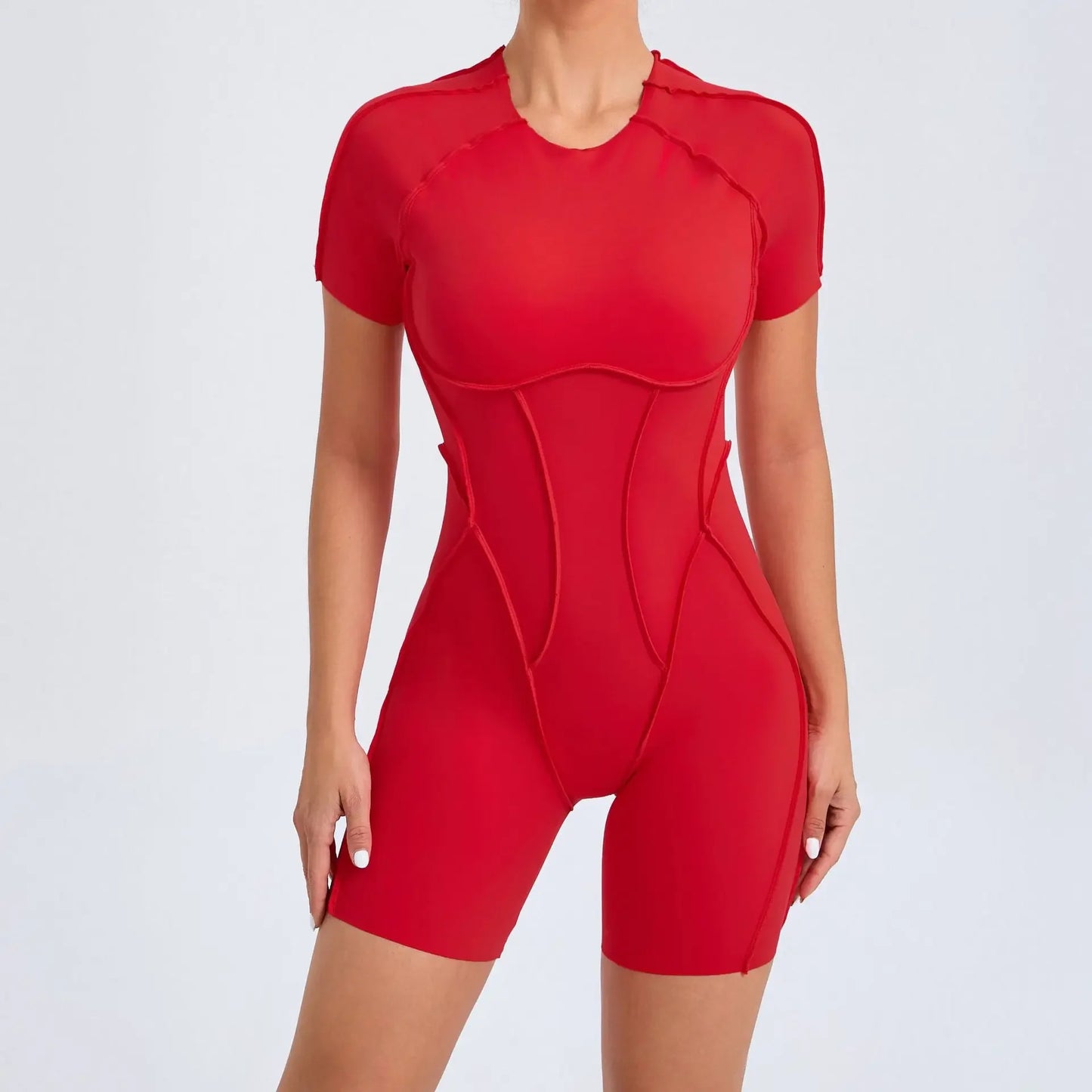 Women's Short Sports Jumpsuit - Gym & Workout Jumpsuit for Women