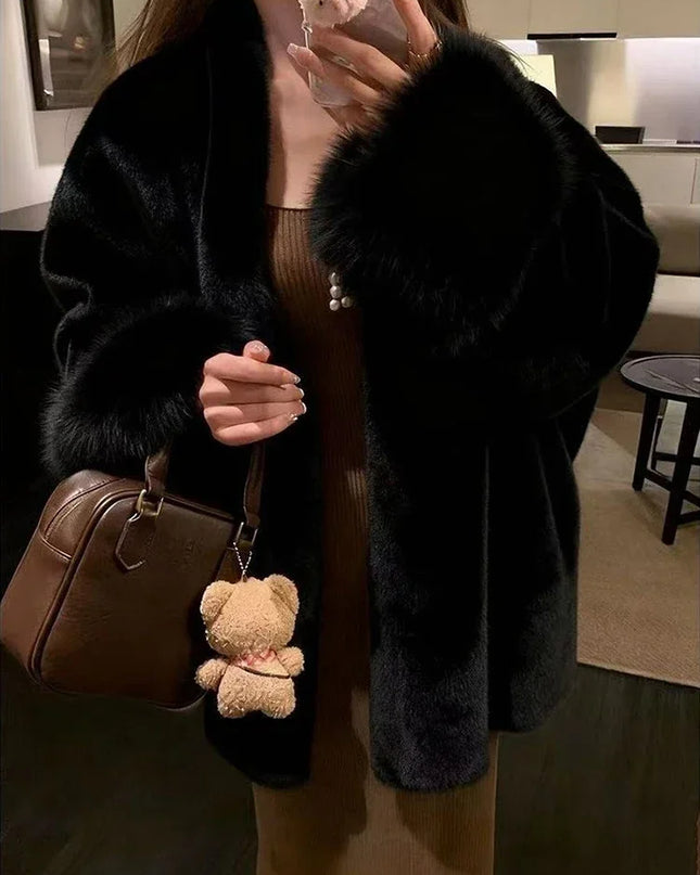 Faux Mink Fur Coat for Women - Loose, Fluffy, and Luxurious