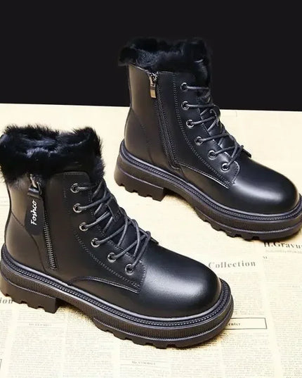Women's Plush Warm Medium Boots – Insulated, Cozy, Thickened Winter Footwear