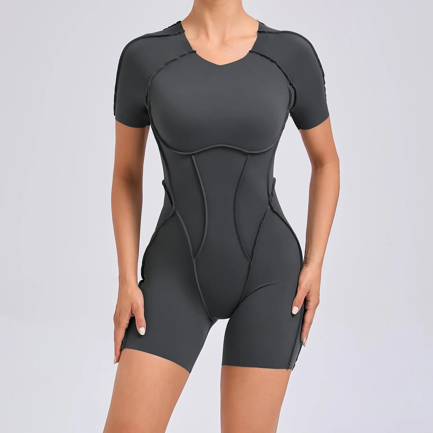 Women's Short Sports Jumpsuit - Gym & Workout Jumpsuit for Women