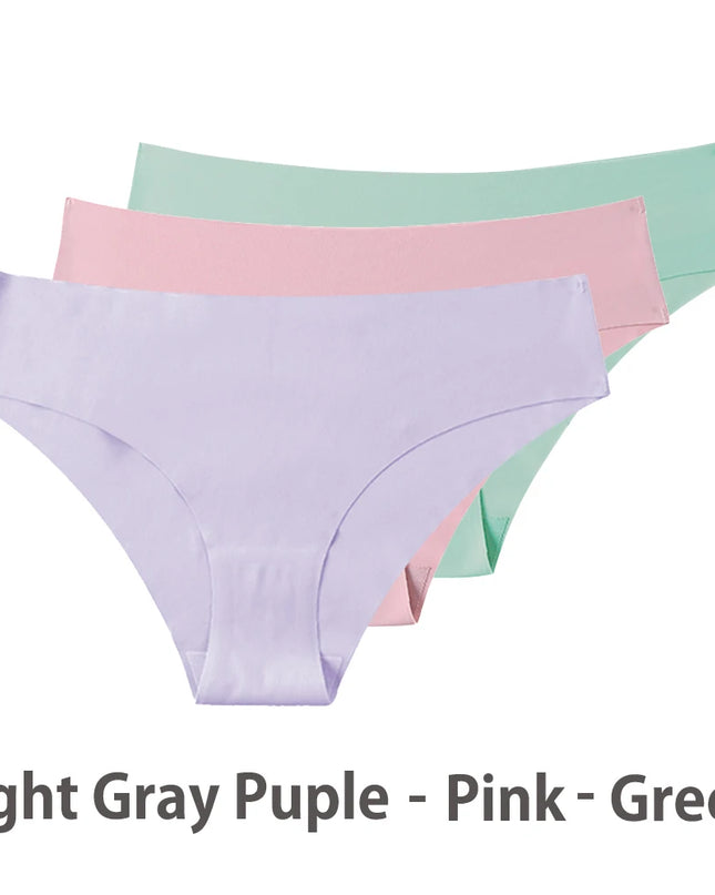 3-Pack Seamless Ice Silk T-Back Thongs for Women - Breathable Underwear