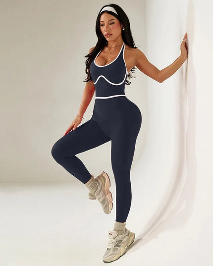 Women's One-Piece Bodysuit Yoga Set