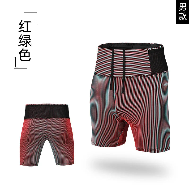Men And Women's Quick-Dry Compression Running Shorts with Inner Liner and Mesh Waist Pocket