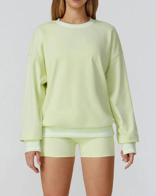 Women's Two-Piece Sweater and Shorts Set
