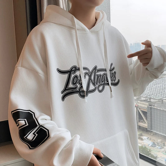 Men's Versatile Thick Hooded Loose-Fit Sweater