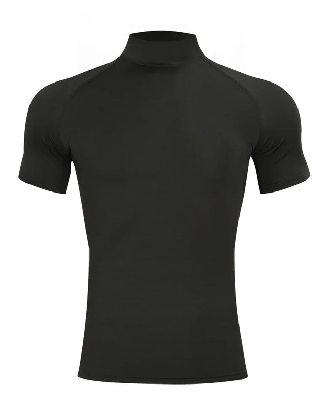 Men's Compression Turtleneck Shirt – Moisture-Wicking, Quick-Dry Fitness Base Layer