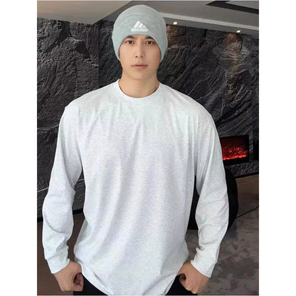 Men's Cotton Long Sleeve Casual Loose Fit Sweater