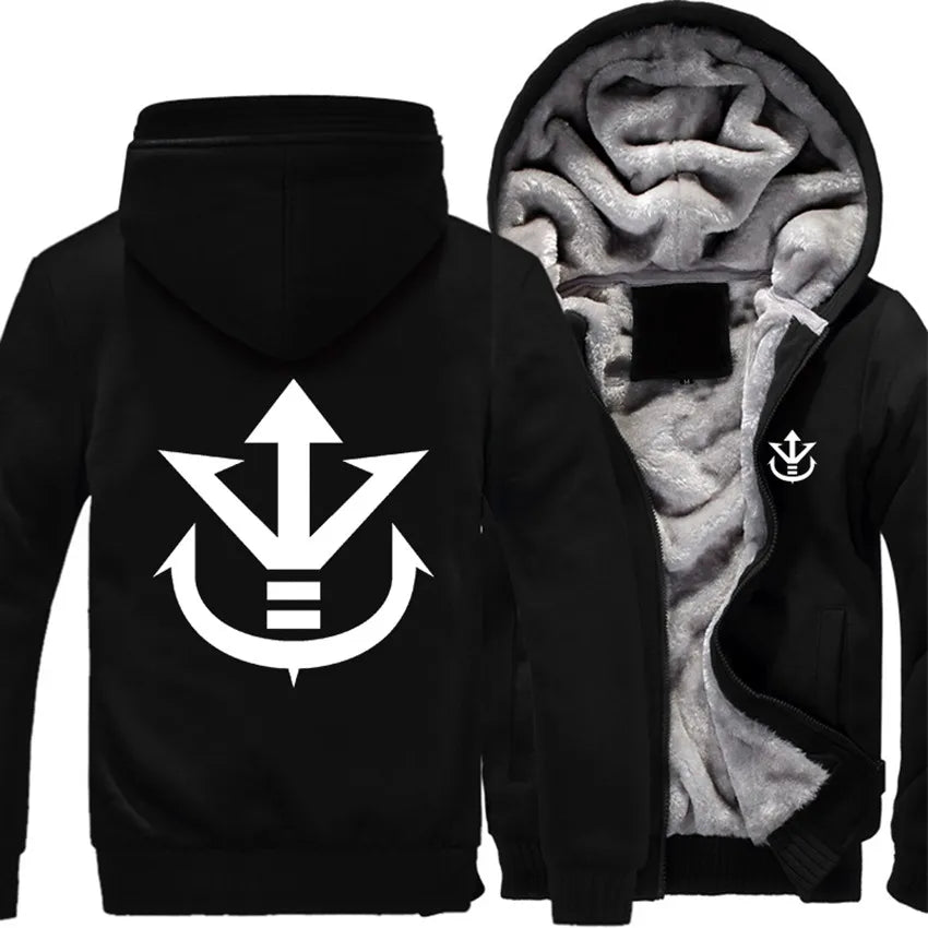 Men's Zipper Hoodie Fleece Thickened Jacket