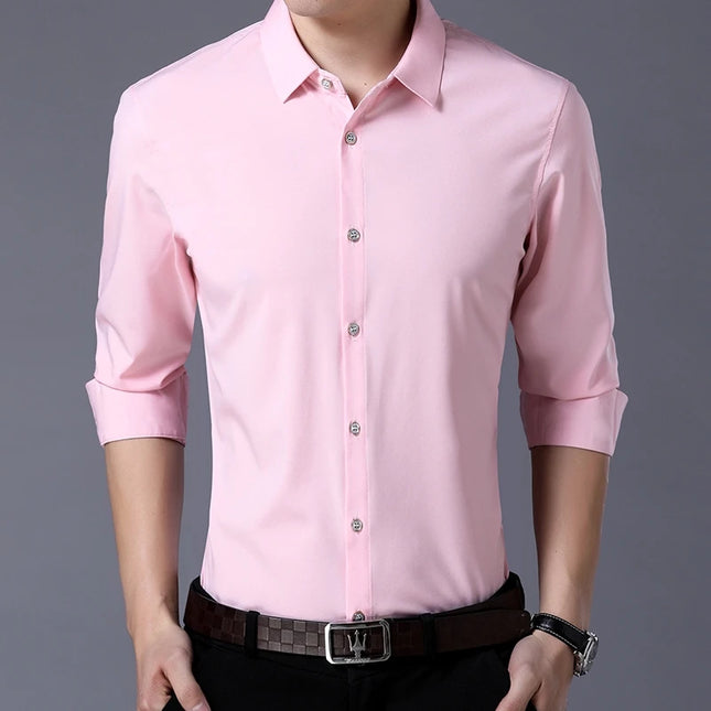 Men's Long Sleeve Slim Fit Shirt - Various Colors