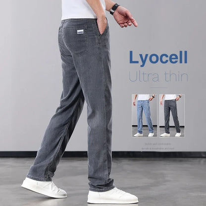 Slim Fit Men’s Jeans with Lyocell Fabric – Soft, Breathable, and Comfortable Straight Leg Denim Pants