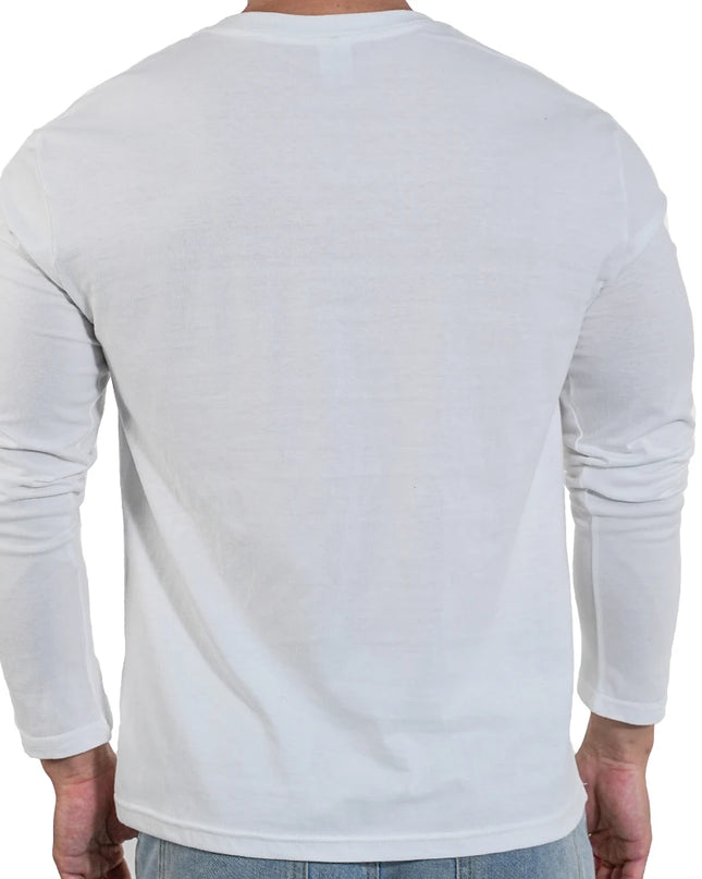 Men's Casual Long Cotton O-Neck Sweater